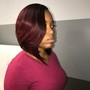 Shampoo / Blow Dry/ Barrel Curls (relaxed hair)