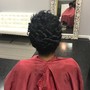 Shampoo / Blow Dry/ Barrel Curls (relaxed hair)