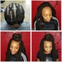 Silk and Trim with Two Feed In Braids