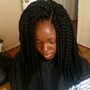 Small Box Braids (these have a knot)