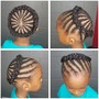 Kids Half Cornrows/ Half Knotless braids