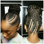 Natural  hair braided updo