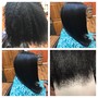 Shampoo and flat iron (natural hair)