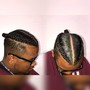 Corn rows with Man Bun