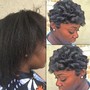 Shampoo/set/style (natural hair)