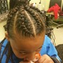 Kid's Medium Cornrow with beads