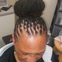 Adult Cornrows w/Designs or Flat Twist or Individual Braids(services include 1 of the 3)