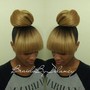 Sleek swoop Ponytail