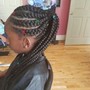 Kid's braid style with weave added