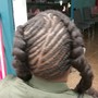 Shampoo with braid down