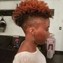 Designer cut on Natural hair add on