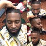 Mans cut w/face line up