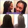 Partial Crochet Braids, SMALL Feed-In Braids