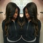 Weave extensions with little hair  left out