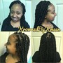 Partial Crochet Braids, SMALL Feed-In Braids