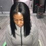 Quick weave with leave out