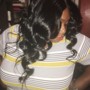 Quick weave with leave out