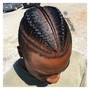 Cornrows med size 6-10 braids