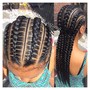 Cornrows med size 6-10 braids