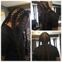 Large Knotless braids  (more braids than Jumbo)