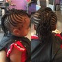 Child braids corn row with out hair 3years to 8 years