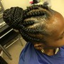 Natural hair up do with extensions