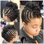 Starter locs/short hair (comb coil method