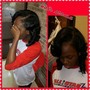 Weave ponytail/silkpress