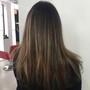 Medium to long hair cut