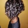 Natural hair trim with blow dry