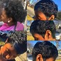 Shampoo/set/style (natural hair)