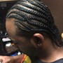 Cornrows men  2 braids ( CROWN )