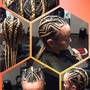 1 LAYER CORNROWS ( MEDIUM/ WITH ADDED HAIR