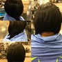 Partial sew in on short hair