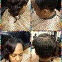 Hairline color touch up perm / demi