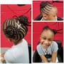 Kid's Cornrow with single braids