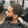 Men's haircut with beard