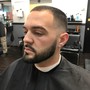 Men's haircut with beard