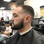 Men's haircut with beard