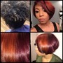 Relaxed hair and Demi color