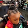 Cornrows, feed ins, basic style (Hair added) client supply hair