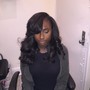 Heat styling (flat iron or curls)