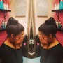 Sleek ponytail with added bundle