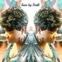 Updo on relaxed hair