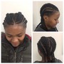 Guys Cornrow braid full head (no added hair)