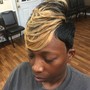 Relaxer, cut & color