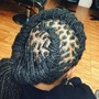 Braids on locs/loc style ONLY(twist,plaits, rose petals)