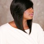 Partial  bonded Weave in between the hair  with shave side