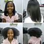 Shampoo and style (natural hair silk press)