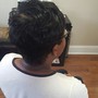 Natural hair shaping short hair